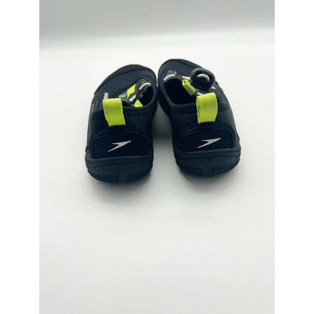 Speedo Black Green Camo Print Slip On Drawcord Water Shoes Size Small 13 / 1